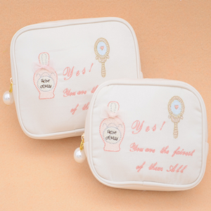 Portable custom cotton cosmetic bag
