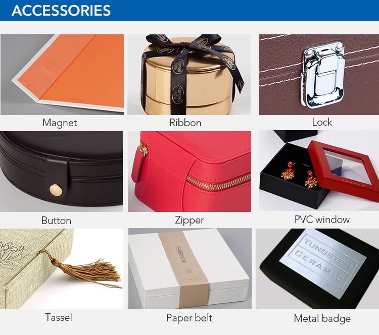 Accessories can be choose about customized jewelry box