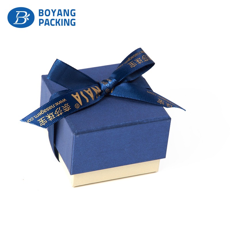 A set of custom cardboard jewelry boxes