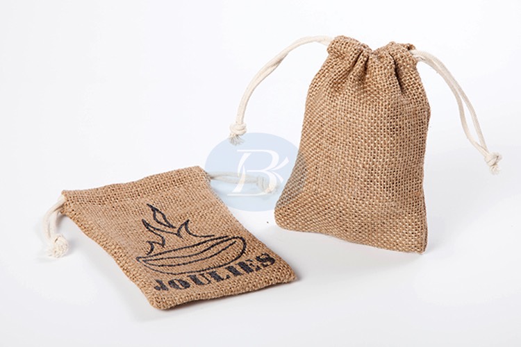 custom nice jute jewelry pouches