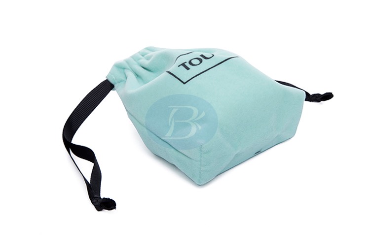 custom printed velvet pouch