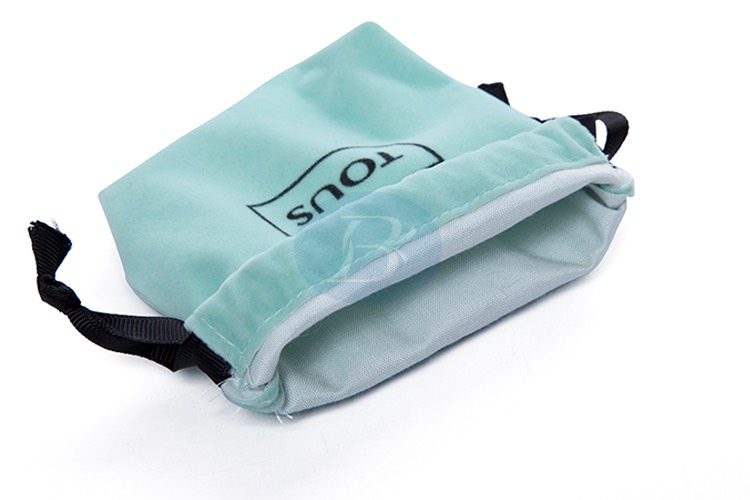 custom printed velvet pouch