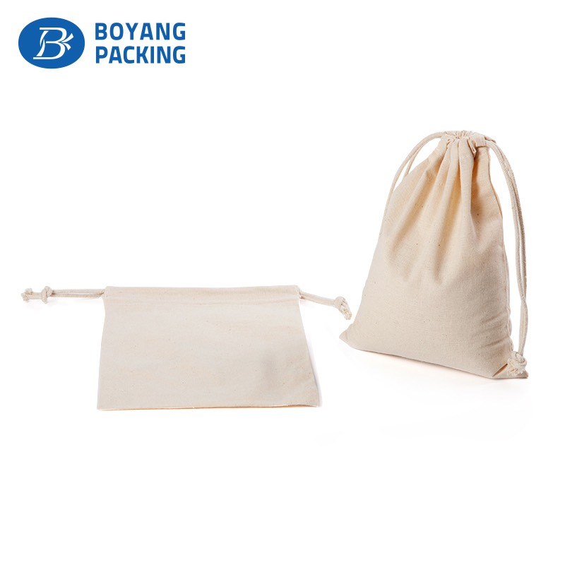 Cotton fabric jewelry pouches with custom logo