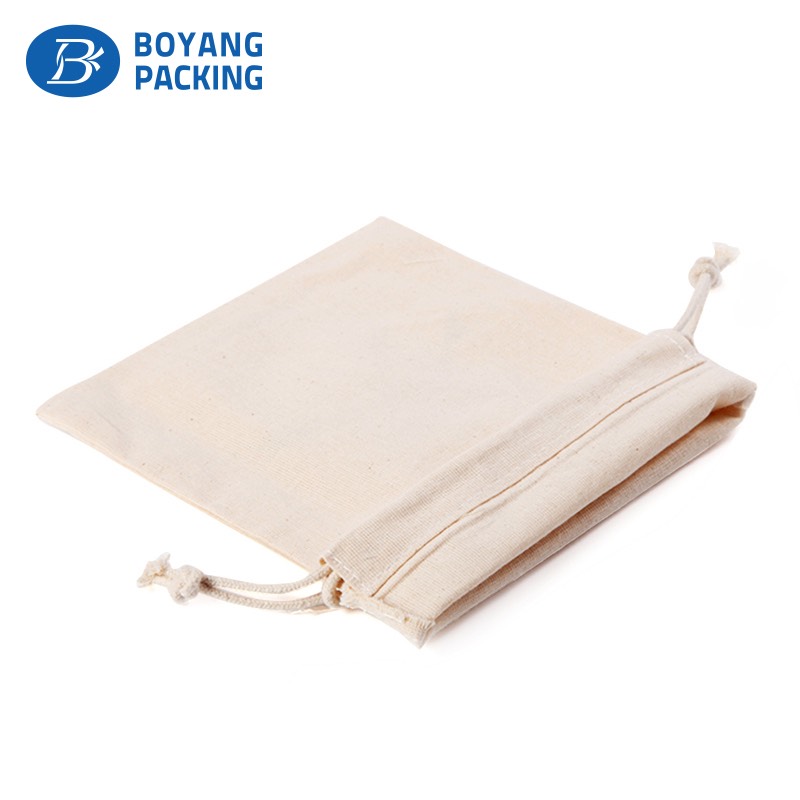 Cotton fabric jewelry pouches with custom logo
