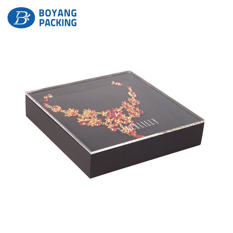 New material jewelry displays and boxes, custom black jewelry box
