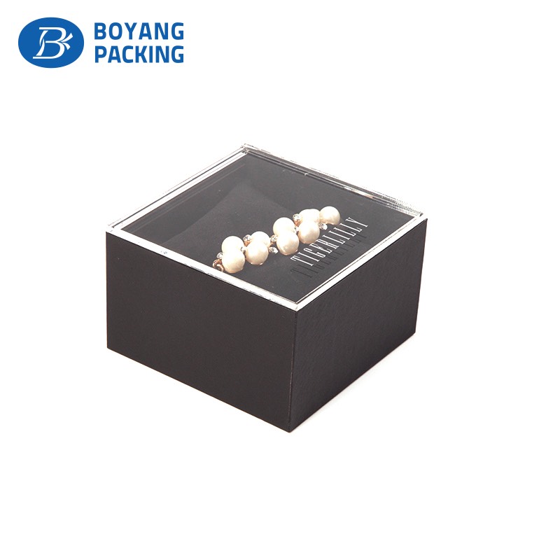New material jewelry displays and boxes, custom black jewelry box