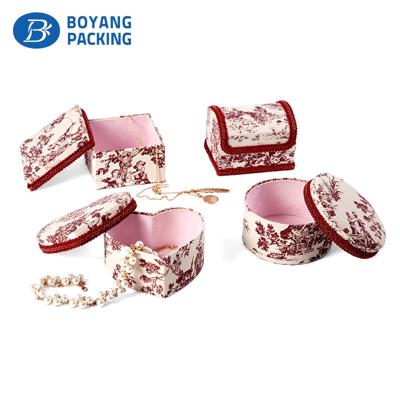  Beautiful pattern custom fabric jewelry box
