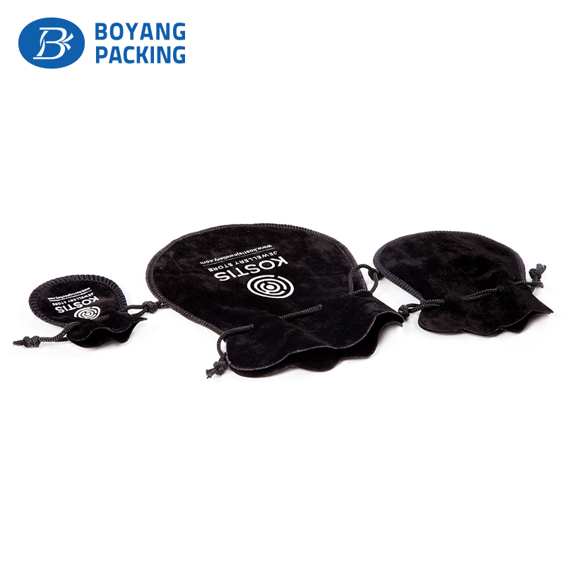 Drawstring jewelry bags, custom velvet drawstring pouch bag factory