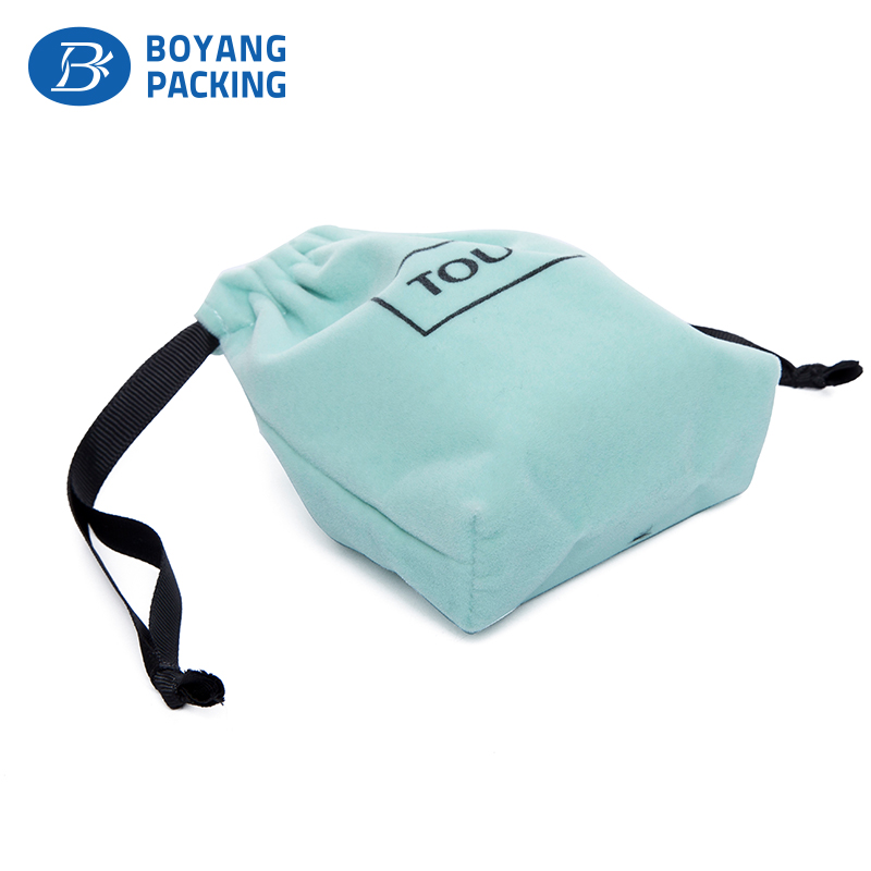 Velvet drawstring bags, custom printed velvet pouch factory