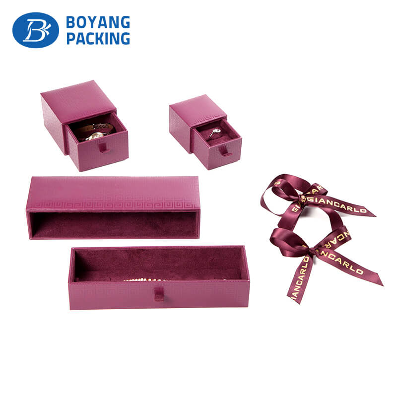Customized jewelry box, ribbon accessory packaing box factory