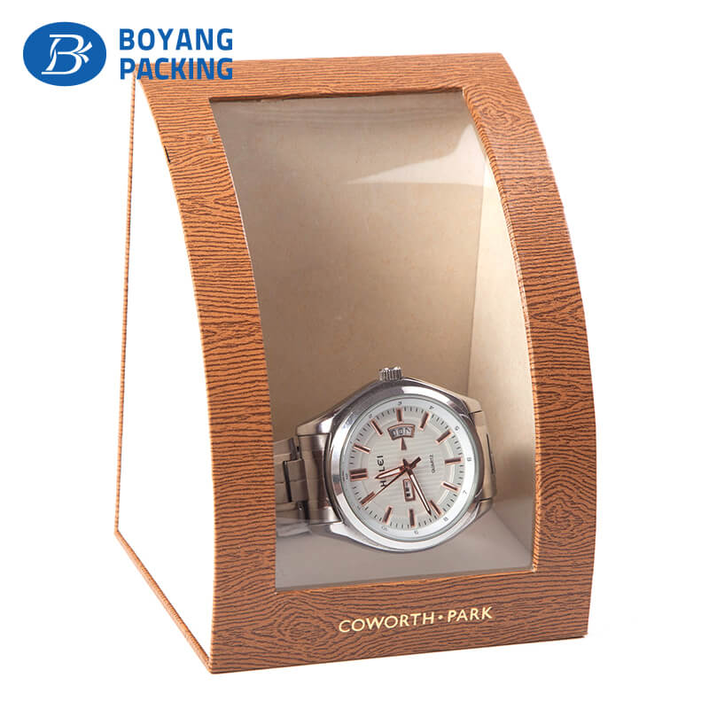 Customized paper box for watches, radian corner watch box factory