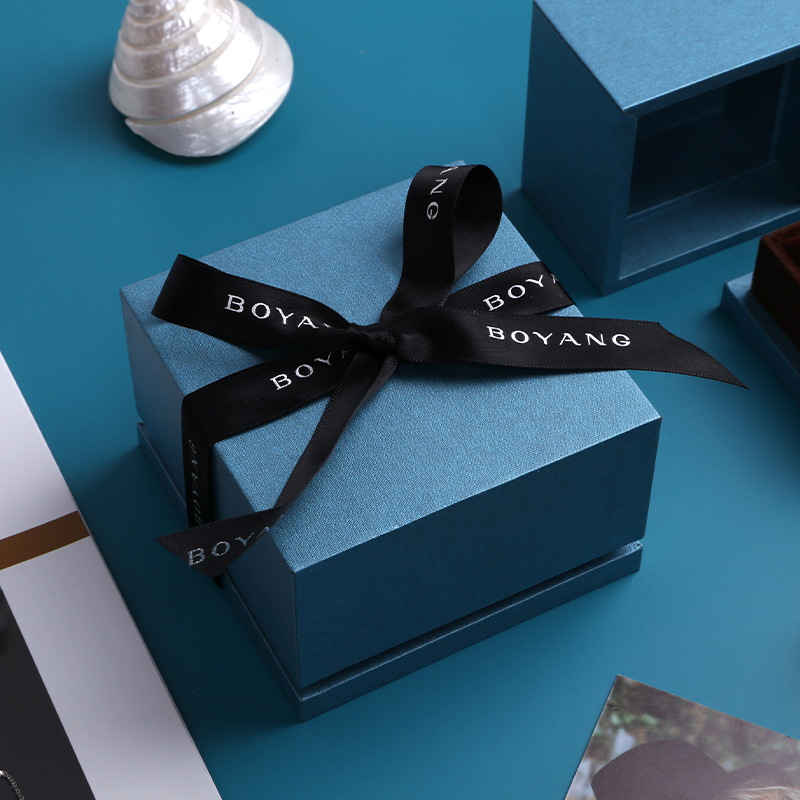 Custom logo Printed High End Ring Jewelry Storage Packaging Gift Box
