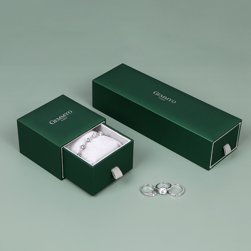 Custom logo Luxury Printed High Quality Drawer Paper Box Jewelry Storage Packaging Wedding Rings Jewelry Box