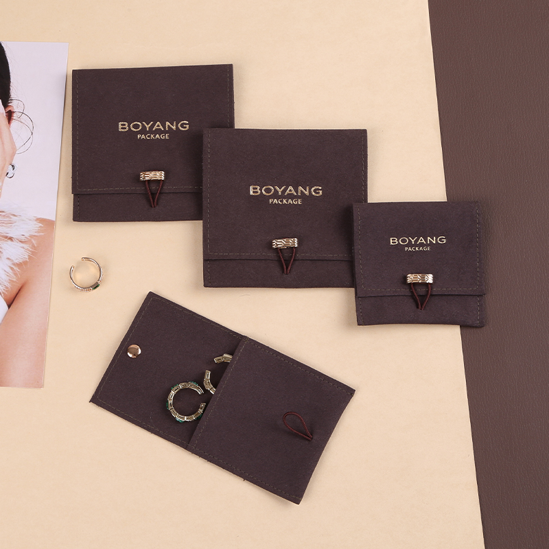High Quality Custom Logo Small Suede Jewellery Packaging Small Mini Jewelry Packaging Bag