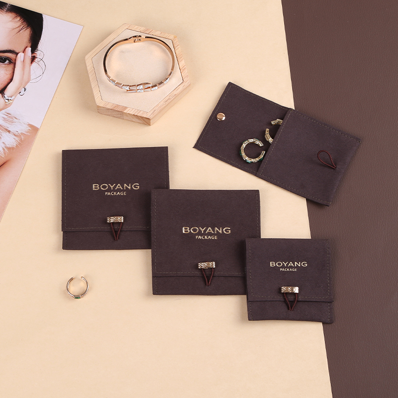 High Quality Custom Logo Small Suede Jewellery Packaging Small Mini Jewelry Packaging Bag