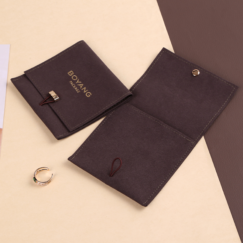 High Quality Custom Logo Small Suede Jewellery Packaging Small Mini Jewelry Packaging Bag