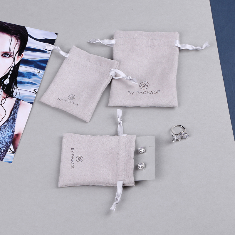 Factory Custom Hot Sell Small Jewellery Packaging Drawstring Velvet Jewelry Bags Drawstring