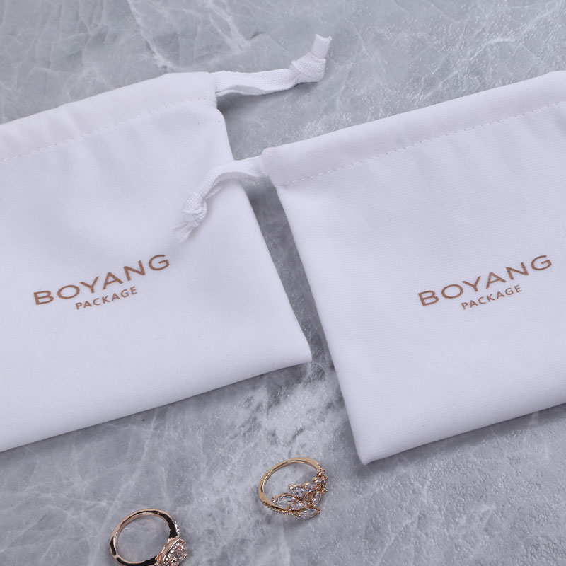 High Quality Custom Logo Small Jewellery Packaging Small Mini Velvet Drawstring Pouch Bag