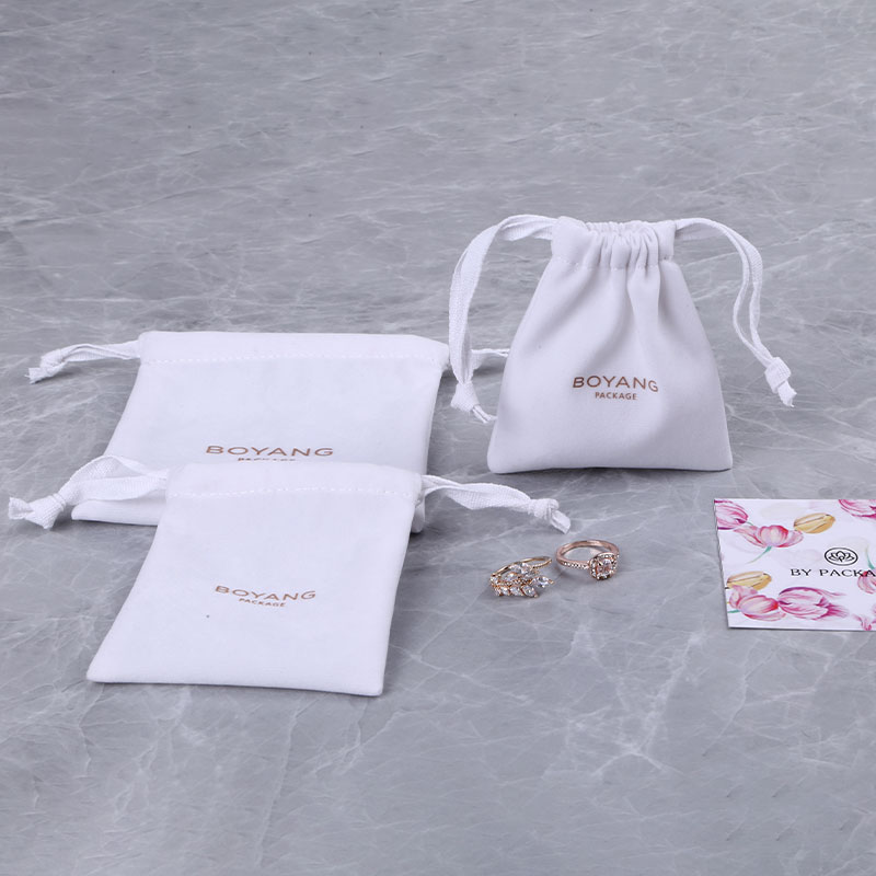 High Quality Custom Logo Small Jewellery Packaging Small Mini Velvet Drawstring Pouch Bag