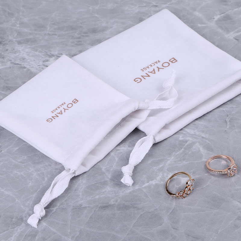 High Quality Custom Logo Small Jewellery Packaging Small Mini Velvet Drawstring Pouch Bag