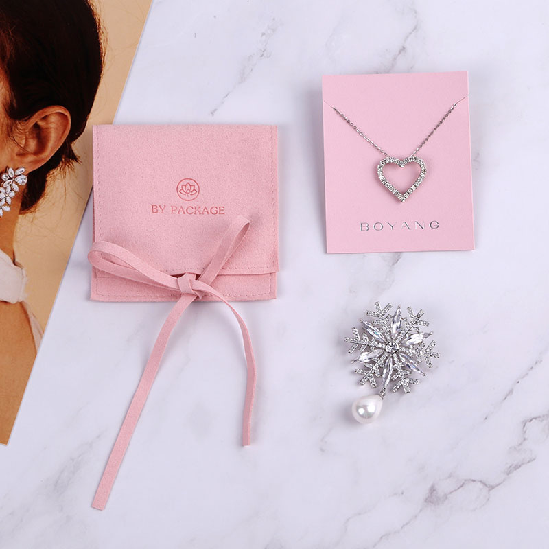 High Quality Custom Logo Small Jewellery Packaging Small Mini Jewelry Suede Bags For Jewelry