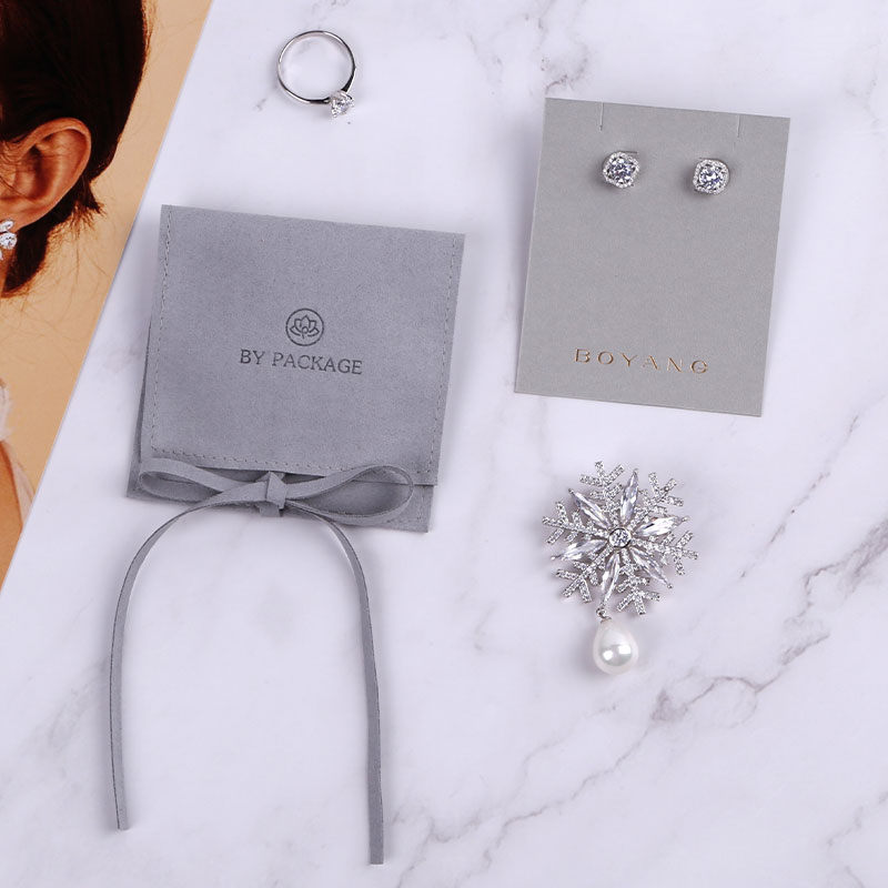 High Quality Custom Logo Small Jewellery Packaging Small Mini Jewelry Suede Bags For Jewelry