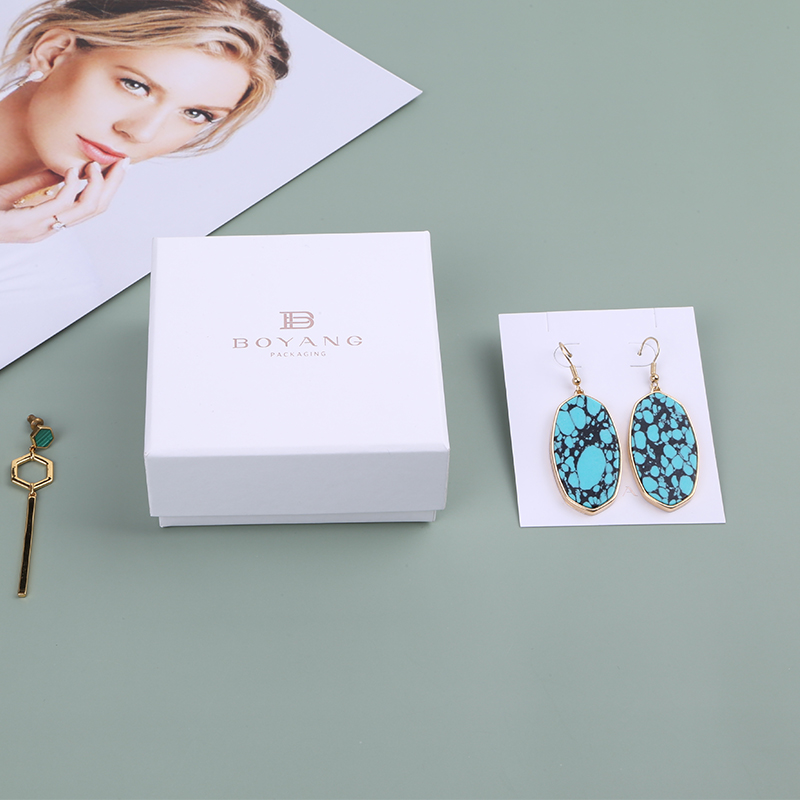Custom logo Printed Paper Earring Bracelet Jewelry Box Jewelry Packaging Necklace Bracelet Box