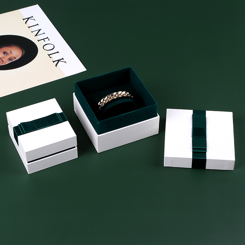 Wholesale Custom logo Printed Paper Earring Ring Jewelry Box Jewelry Packaging Ring Box