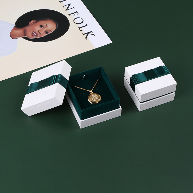 Wholesale Custom logo Printed Paper Earring Ring Jewelry Box Jewelry Packaging Ring Box