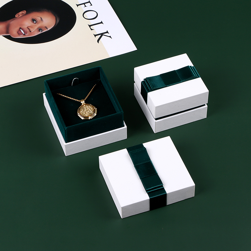 Wholesale Custom logo Printed Paper Earring Ring Jewelry Box Jewelry Packaging Ring Box