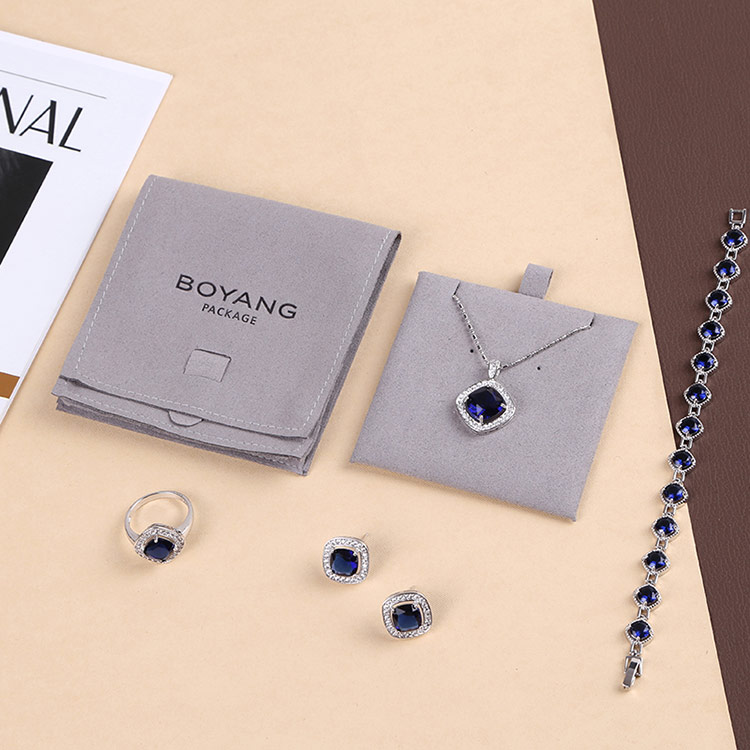 Custom High Quality Women Flap Jewellery Packaging Jewelry Pouch Bag