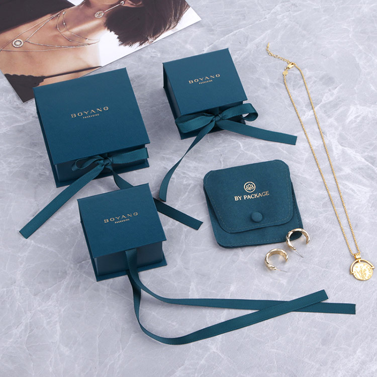 Factory High Quality Custom logo Printed Paper Wedding Necklace Jewelry Box Gift Packaging Ring Box