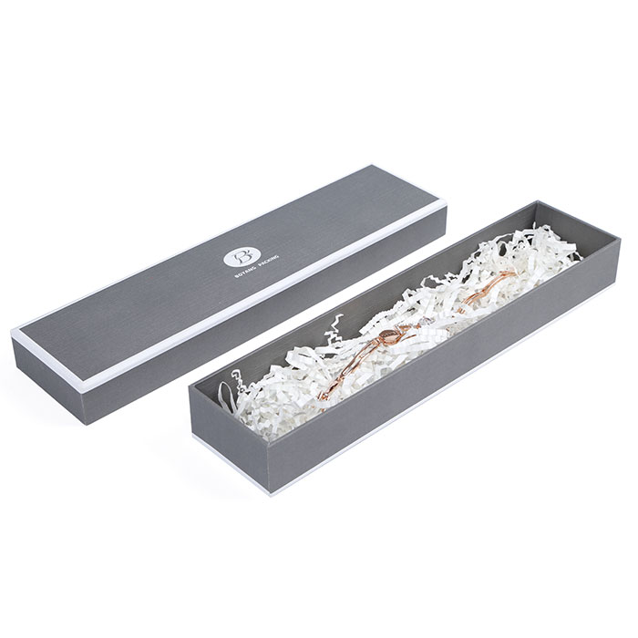 Custom perfect grey cardboard jewelry box