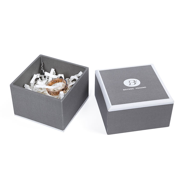 Custom perfect grey cardboard jewelry box
