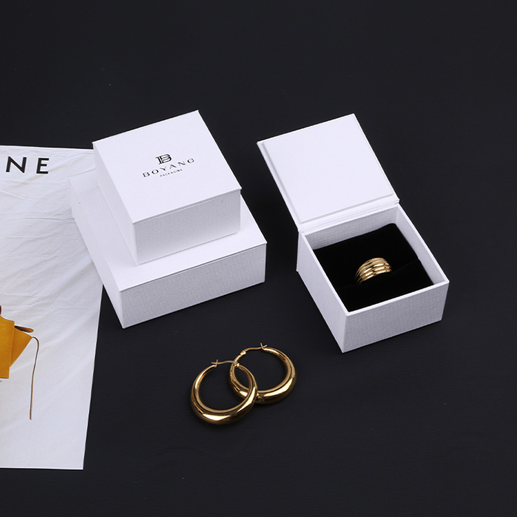 Eco friendly cardboard paper jewelry custom personalised wedding ring box