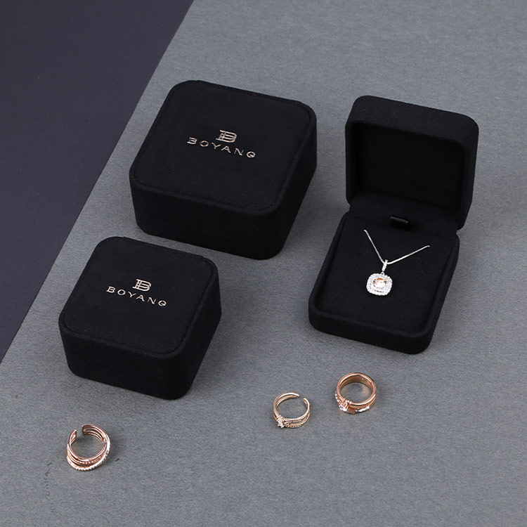 New designs custom pop black ring jewelry box