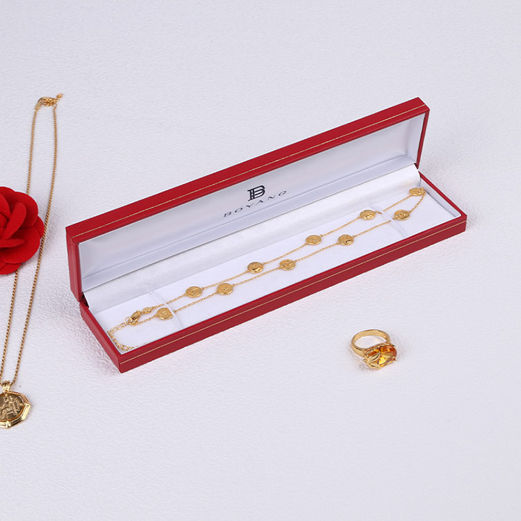 Custom wholesale packaging red luxury necklace gift box with logo