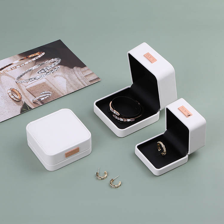 Fancy white custom bangle box designs packaging with private label