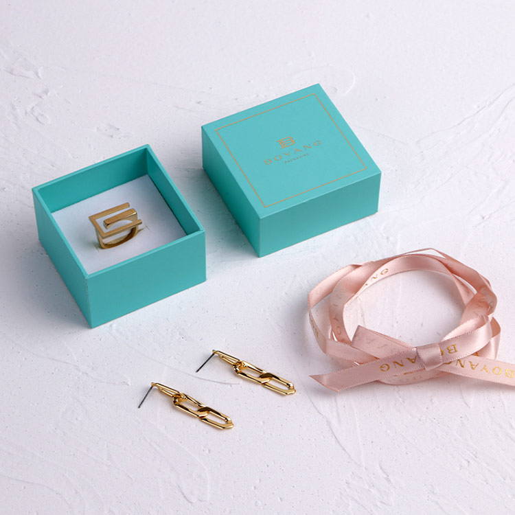 Holiday fancy custom logo necklace gift box with ribbon