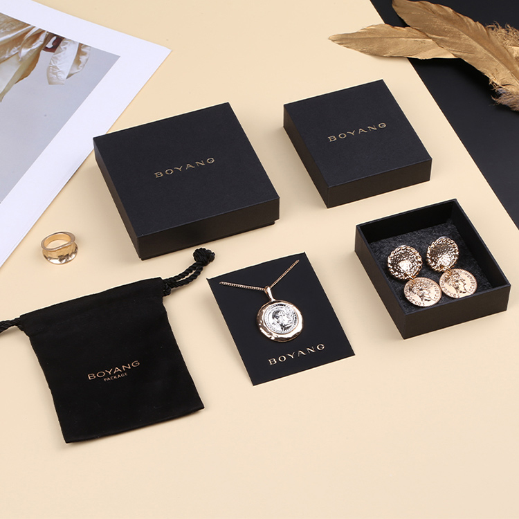 Exquisite custom luxury cardboard gift earring paper box