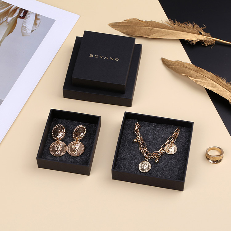Exquisite custom luxury cardboard gift earring paper box