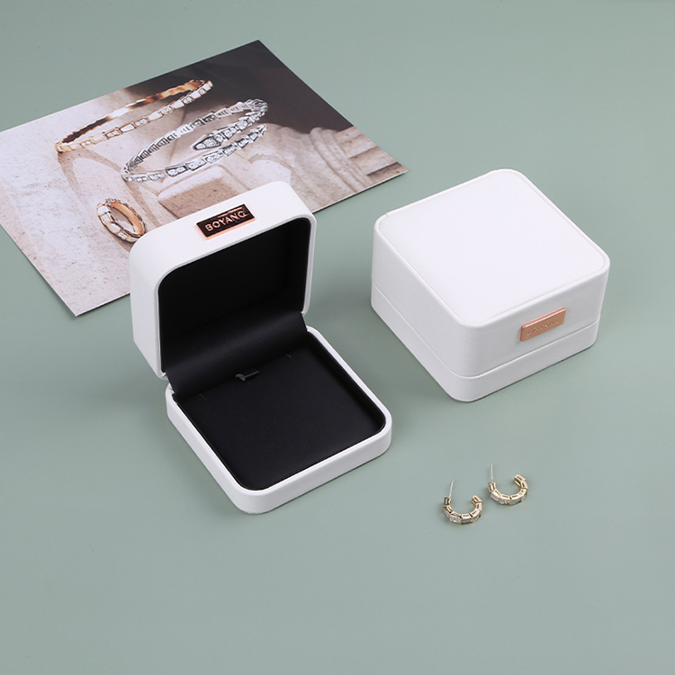 Custom unique luxury engagement ring gift plastic leather boxes for proposal