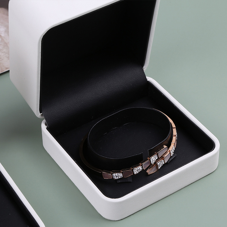 Custom unique luxury engagement ring gift plastic leather boxes for proposal