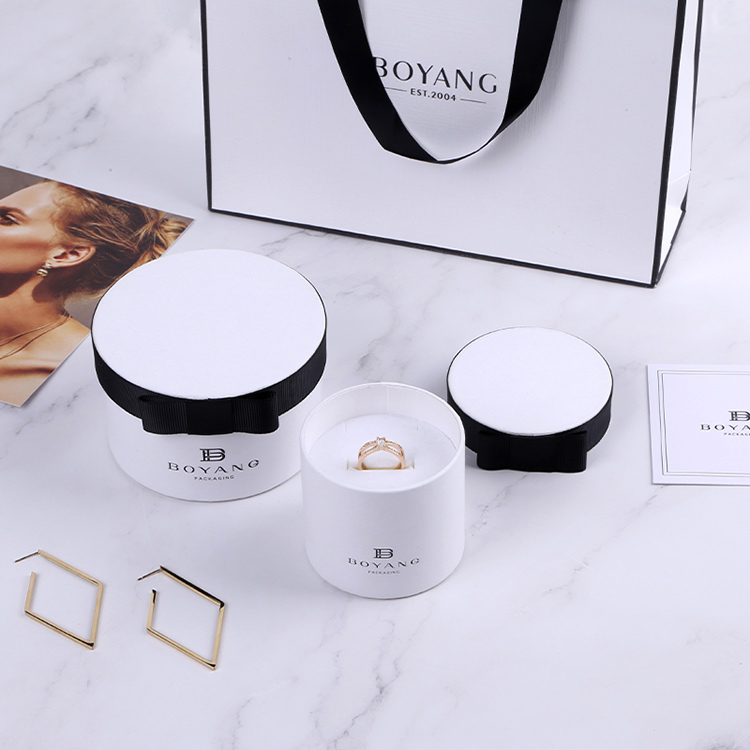 New design eco jewellery packaging luxury custom bracelet round box gift
