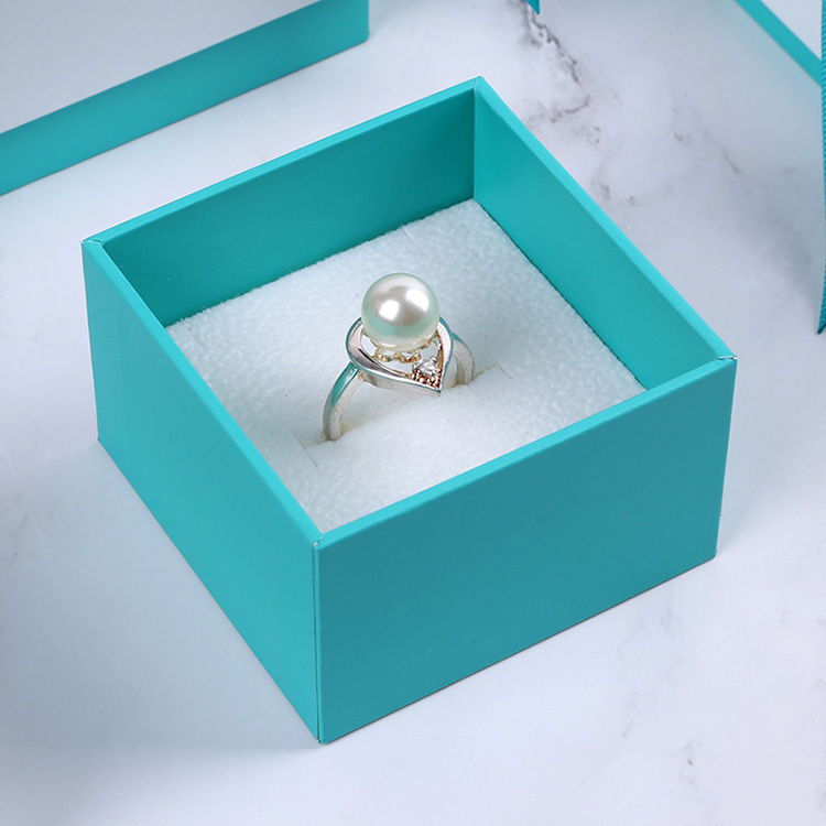 High quality square custom necklace gift paper box packaging with ribbon