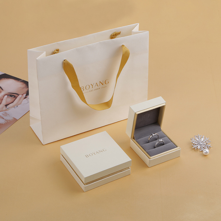 High-end luxury wooden double custom wedding ring engagement box for ceremony