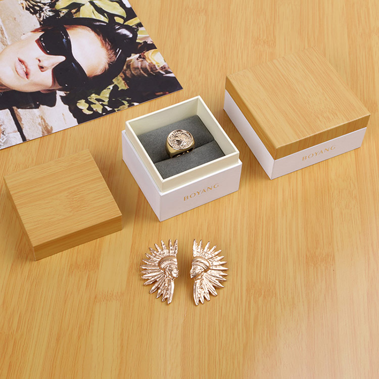 Eco friendly high-end quality custom wooden ring gift box