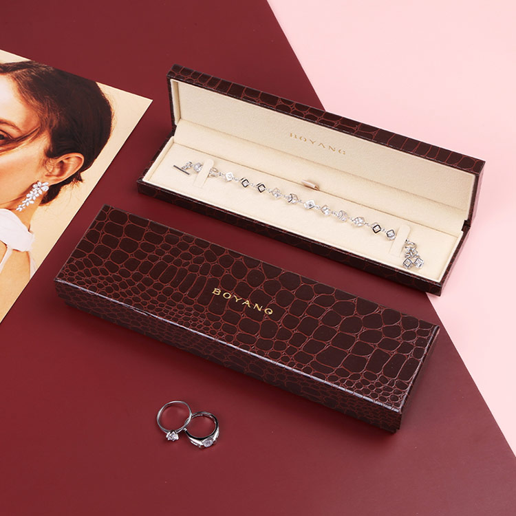 High-End elegant red custom small single bangle gift packaging box