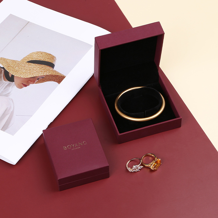 Fantastic supplier red custom luxury engagement ring box for sale