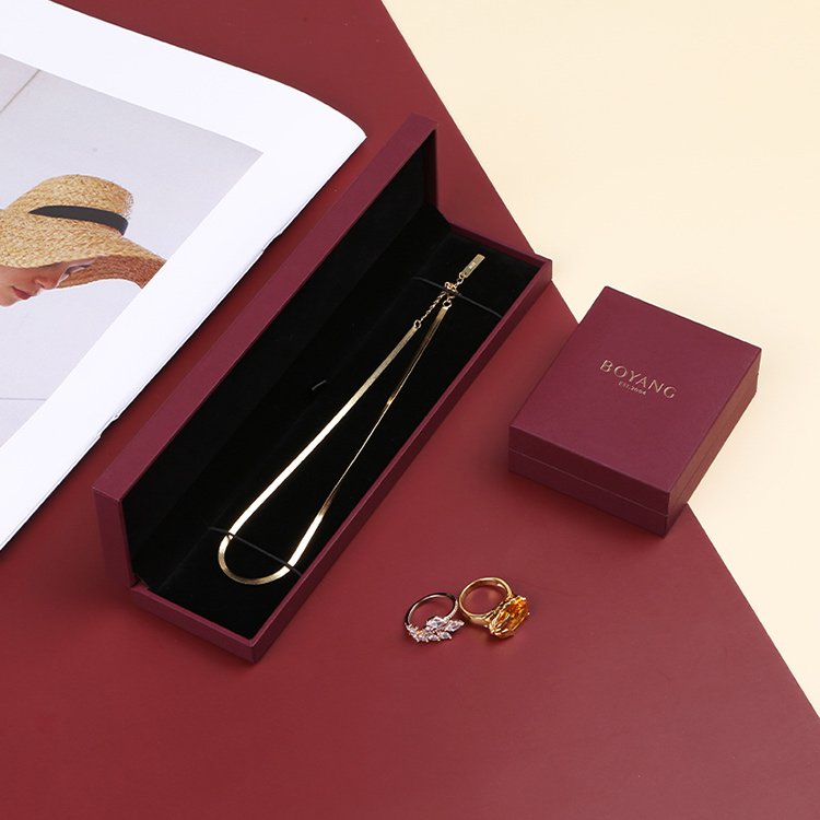 Fantastic supplier red custom luxury engagement ring box for sale